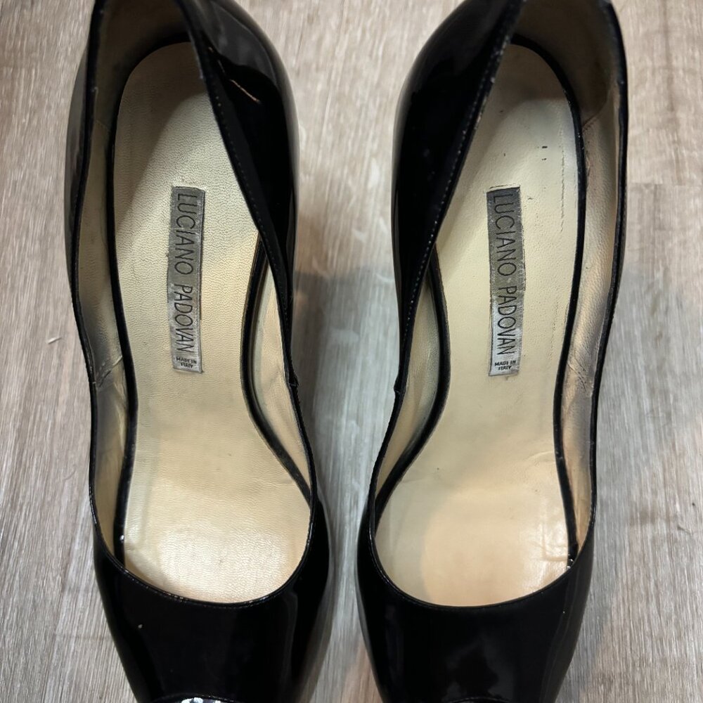 LUCIANO PADOVAN Peep toe Black Heel Shoes - Picture 2 of 5